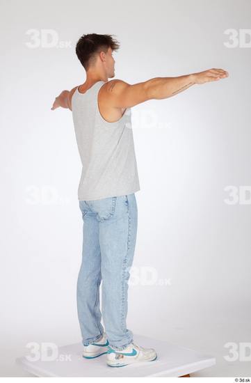 Man White Athletic Male Studio Poses