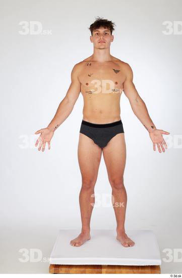 Man White Athletic Male Studio Poses