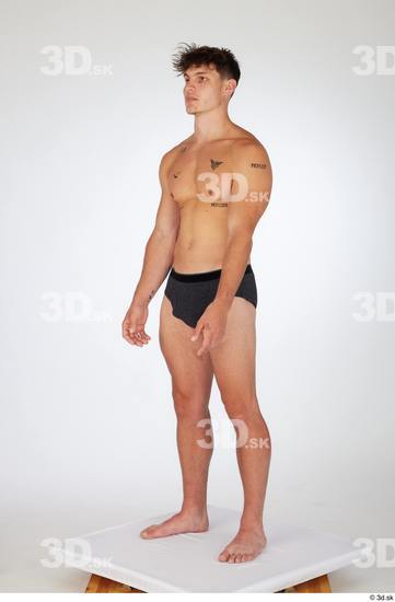 Man White Athletic Male Studio Poses