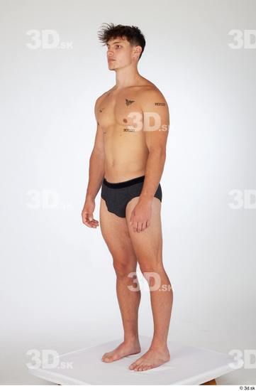 Man White Athletic Male Studio Poses