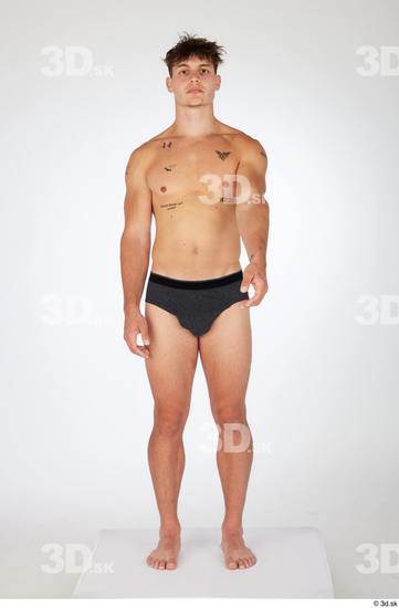 Man White Athletic Male Studio Poses