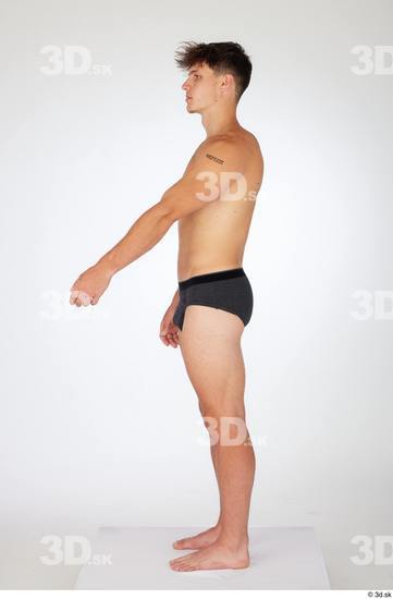 Man White Athletic Male Studio Poses