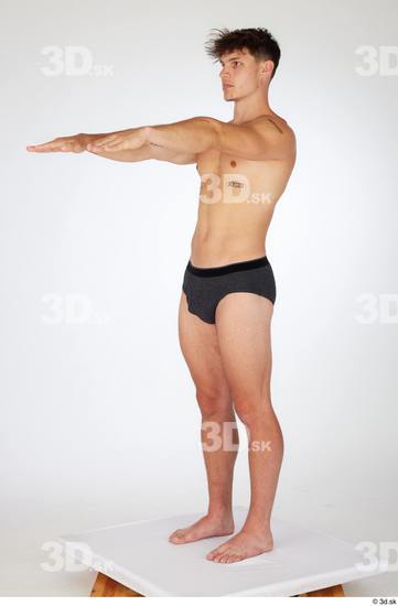 Man White Athletic Male Studio Poses