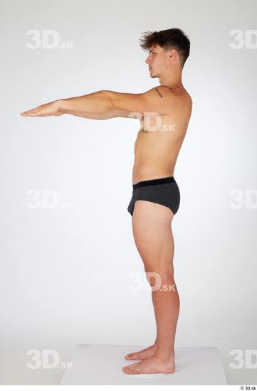 Man White Athletic Male Studio Poses