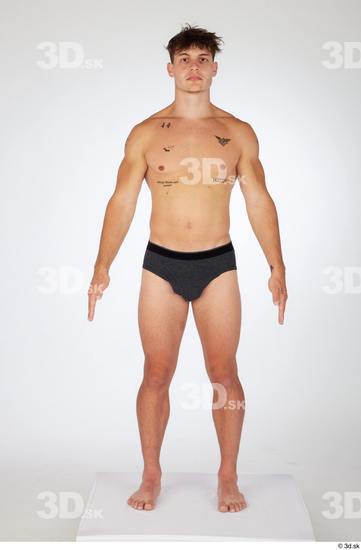 Man White Athletic Male Studio Poses