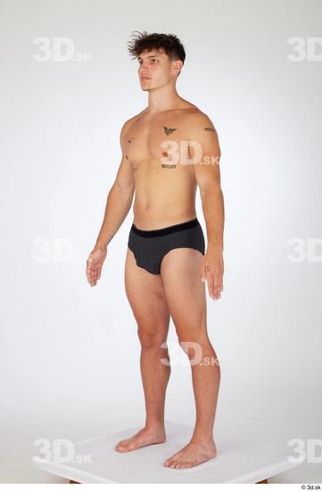 Man White Athletic Male Studio Poses