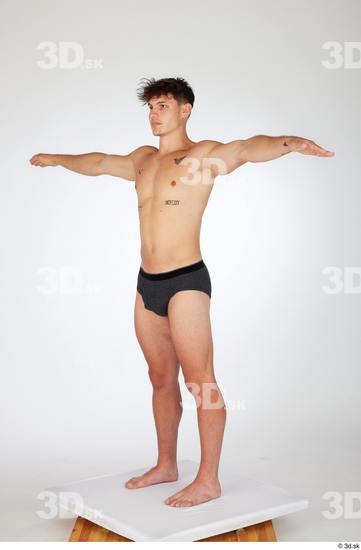 Man White Athletic Male Studio Poses