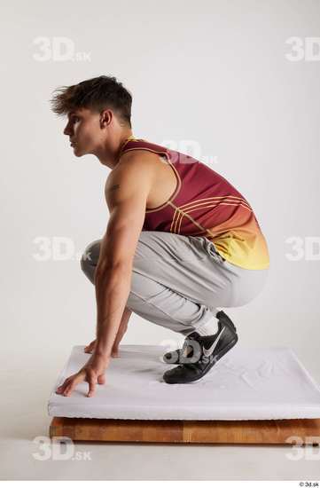 Man White Athletic Male Studio Poses