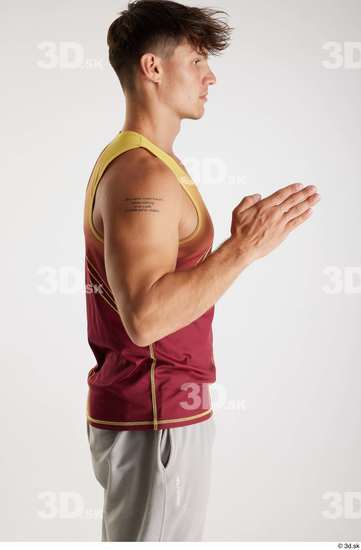 Man White Athletic Male Studio Poses