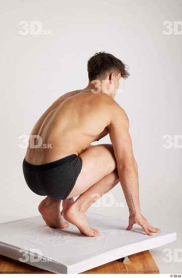 Man White Athletic Male Studio Poses