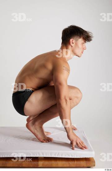 Man White Athletic Male Studio Poses