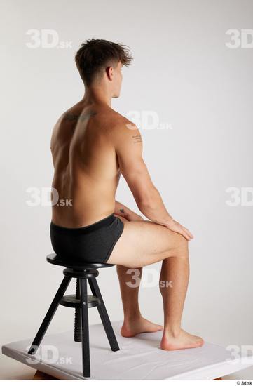 Man White Athletic Male Studio Poses