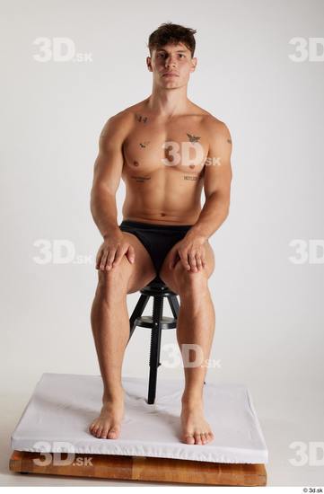 Man White Athletic Male Studio Poses