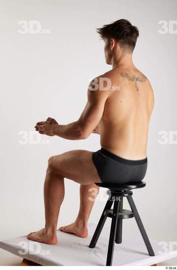 Man White Athletic Male Studio Poses