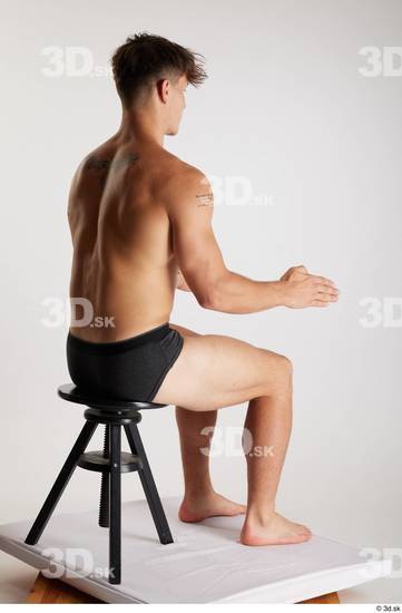 Man White Athletic Male Studio Poses