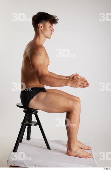 Man White Athletic Male Studio Poses