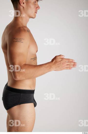 Man White Athletic Male Studio Poses