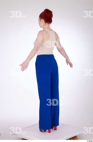 Woman White Slim Female Studio Poses