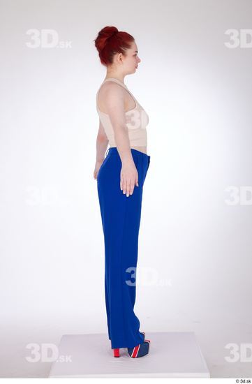 Woman White Slim Female Studio Poses