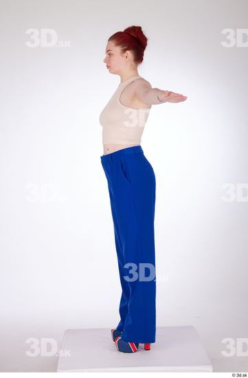 Woman White Slim Female Studio Poses