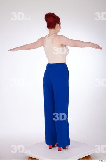 Woman White Slim Female Studio Poses