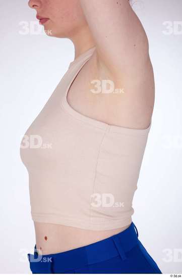 Woman White Slim Female Studio Poses