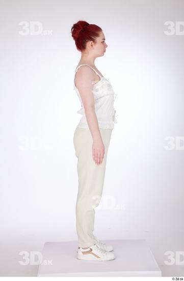 Woman White Slim Female Studio Poses