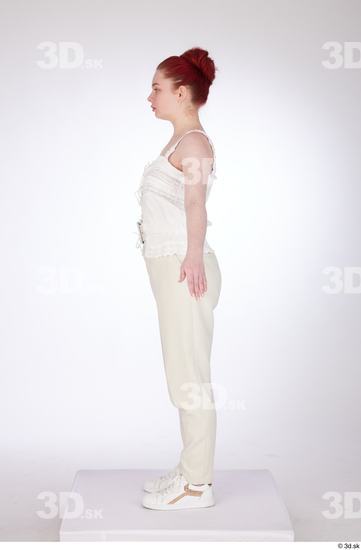 Woman White Slim Female Studio Poses