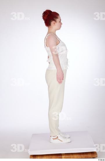 Woman White Slim Female Studio Poses