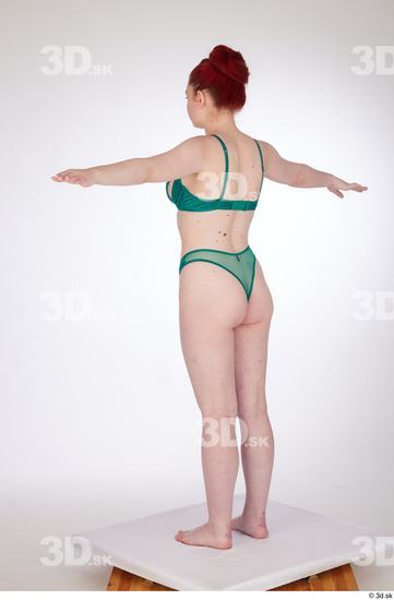 Woman White Slim Female Studio Poses