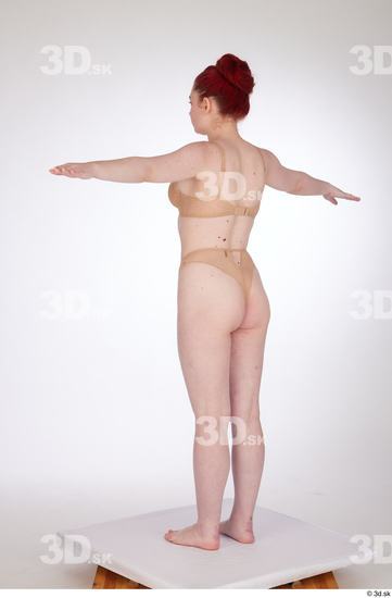 Woman White Slim Female Studio Poses