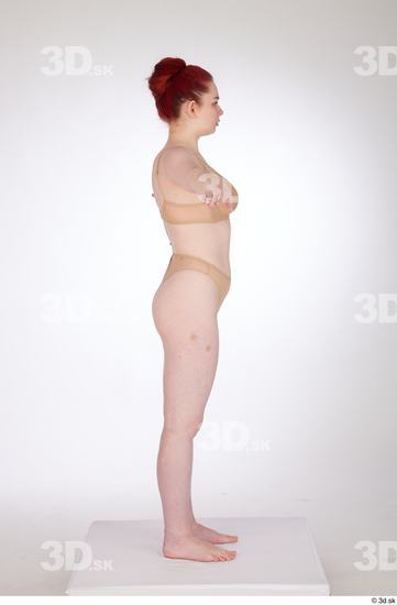 Woman White Slim Female Studio Poses