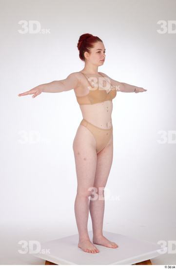 Woman White Slim Female Studio Poses