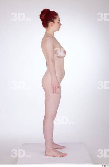 Woman White Slim Female Studio Poses