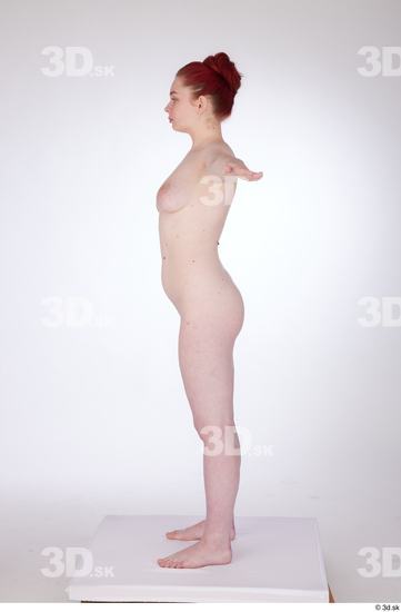 Woman White Slim Female Studio Poses