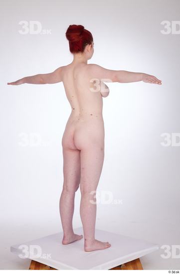 Woman White Slim Female Studio Poses