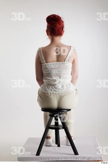 Woman White Slim Female Studio Poses