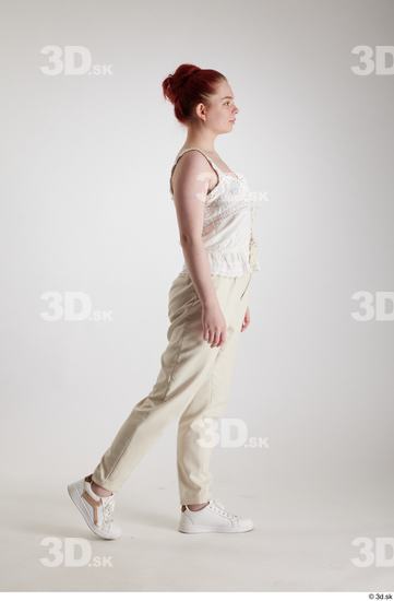 Woman White Slim Female Studio Poses