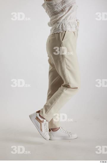 Woman White Slim Female Studio Poses