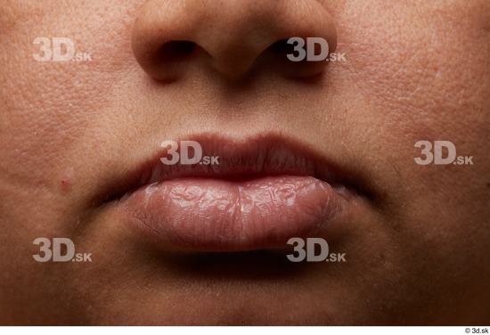 Face Mouth Skin Woman Scar Chubby Studio photo references