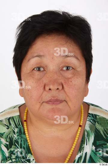 Face Woman Asian Overweight Studio photo references