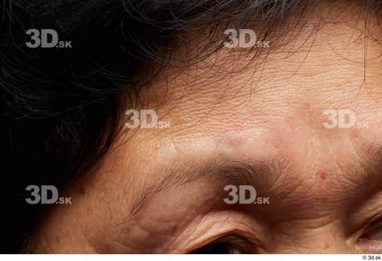 Face Hair Skin Woman Asian Overweight Wrinkles Studio photo references