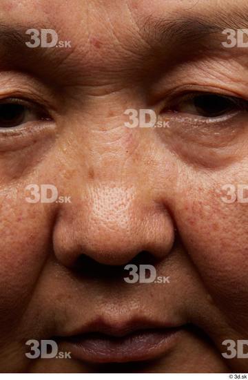 Face Nose Skin Woman Asian Overweight Wrinkles Studio photo references