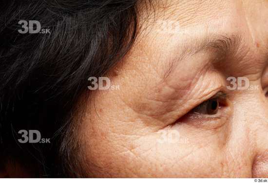 Eye Face Cheek Hair Skin Woman Asian Overweight Wrinkles Studio photo references