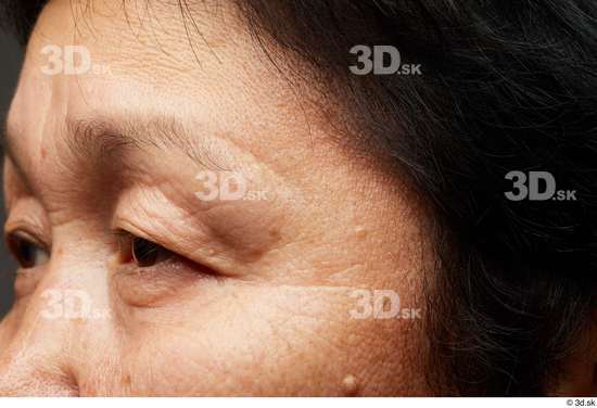 Eye Face Cheek Hair Skin Woman Asian Overweight Wrinkles Studio photo references