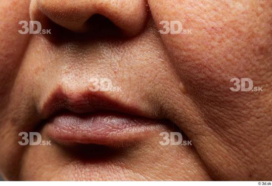 Face Mouth Cheek Skin Woman Asian Overweight Wrinkles Studio photo references