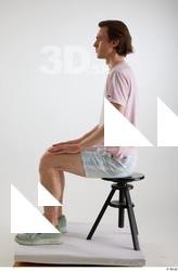 Tony  1 casual dressed mint sneakers sitting striped shorts&hellip;