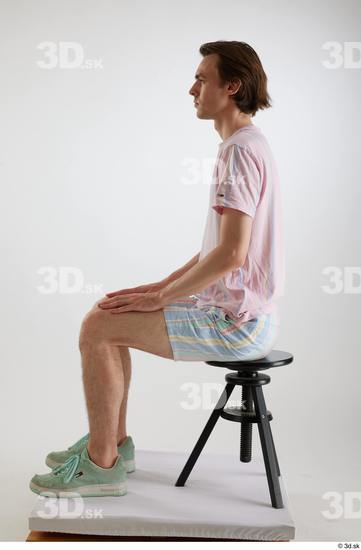 Man White Slim Male Studio Poses