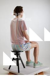 Tony  1 casual dressed mint sneakers sitting striped shorts&hellip;