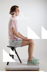 Tony  1 casual dressed mint sneakers sitting striped shorts&hellip;
